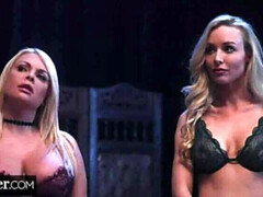 Grosse titten, Blondine, Schwanz, Domination, Lecken, Lingerie, Masturbation, Muschi