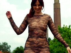 Tussi, Grosse titten, Braunhaarige, Frau, Hd, Pornostars, Öffentlich, Solo