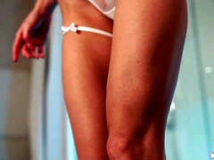 Braunhaarige, Selbstgemacht, Lingerie, Masturbation, Zierlich, Dürr, Solo, Titten