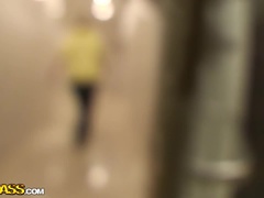 ブロンド, ヒール, お金, 公共, ストリップ, 三人