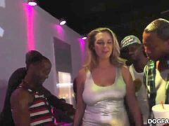 Brooke Wylde gets gang-fucked in a club