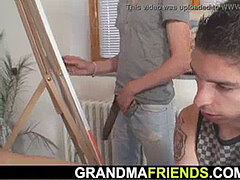 Grandma, mature, 3 way