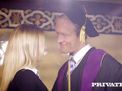 Scarlett Knight Horny Schoolgirl - 18yo petite blonde with perky tits in cosplay hardcore