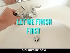 Brat step-sister shuts up and sucks my cock and gets pounded in Wet Pussy