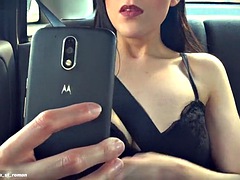 Sticking out my tits for my Uber driver