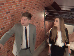 お尻, デカパイ, ブロンド, フェラチオ, 茶髪の, ヒール, オマンコ, 馬乗り