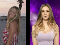 デカ尻, 黒人, ブロンド, フェラチオ, オージー, 生徒, 三人, ユニフォーム