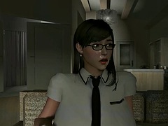 3 dimensionaal, Aziatisch, Grote mammen, Student, Lerarin