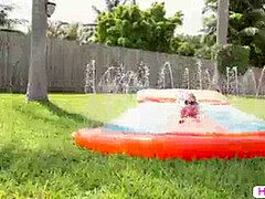 フェラチオ, 茶髪の, オーガズム, アウトドア, 小柄, ティーン