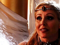 Grosser arsch, Grosser schwanz, Grosse titten, Blondine, Blasen, Hundestellung, Milf