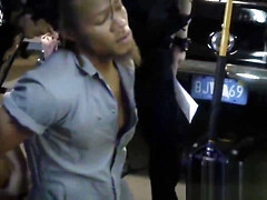 Milf cops make mechanic strip down and bang their coochies hard