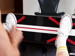 Sk8 Coach Lily Larimar rides BWC Xander Corvus - rough hardcore