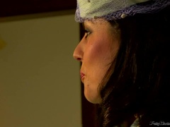 女, オージー, 馬乗り, ストッキング, フェラする, 三人, オッパイの, 濡れ