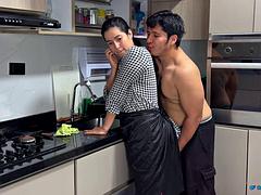My boss takes advantage of his wifes carelessness and fucks me very hard!