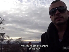 Hunt4k. unbelievable jenifer crimson pleases stranger and earns some cash