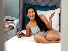 Exciting exotic model Jada Kai looks good with a white dick inside