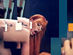 Grosse titten, Blasen, Braunhaarige, Spermaladung, Handjob, Hd, Interrassisch