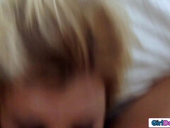 18 años, Rubia, Lesbiana, Masturbación, Pequeña, Afeitado, Adolescente, Tetas