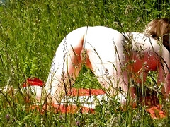 Strand, Grosser arsch, Hundestellung, Milf, Im freien, Öffentlich, Muschi, Russisch