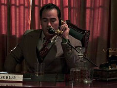 Biseksueel, Blond, Fetisj, Ondergoed, Kantoor, Verleid, Tieten likken, Oud