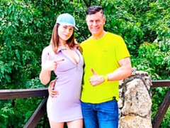 ぽっちゃり, デカ尻, デカパイ, フェラチオ, バック, 手コキする, キス, アウトドア