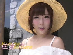 Dazzling Japanese slut outside