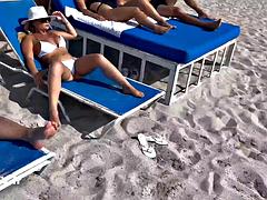 Tiffany Leiddi and Helene Boudreau Lure Each Other into Steamy Lesbian Temptation in Miami with Big-