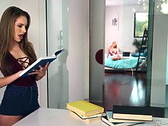 Amerikaans, Blond, Rondborstig, Hd, Lesbisch, Likken, Kut duiken, Hangende tieten