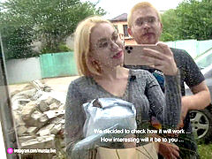 Amateur, Concours, Couple, Faciale, De plein air, Public, Russe