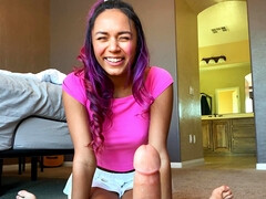 18 años, Ébano, Fetiche, Interracial, Mucama, Montar, Afeitado, Adolescente