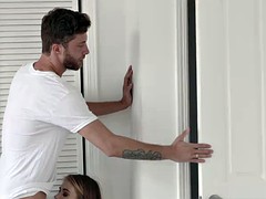 Blonde, Tir de sperme, Chevaucher, Rasée, Nénés