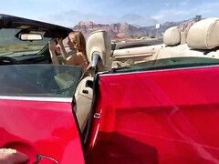 Culo grande, Rubia, Tetona, Coche, Estilo perrito, Sexo duro, Al aire libre, Tetas