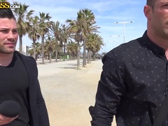 Blonde, Faciale, Groupe, De plein air, Public, Tatouage, Plan cul à trois