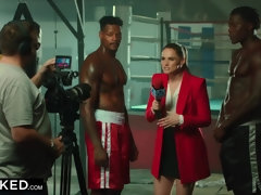 Morena, Polla, Interracial, Aceite, Estrella porno, Coño, Montar, Trio