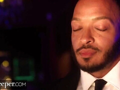 69, 黒人, フェラチオ, 茶髪の, 顔射, 下着, 馬乗り, フェラする