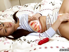 Tetas grandes, Morena, Japonés, Masturbación, Adolescente, Juguetes, Vibrador, Esposa