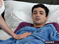 Busty Babysitter Nickey Huntsman takes Neighbors son s Cock For Wild Ride  Messy Finish: Porn