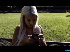 Extremely hot fuck - big fake tits blonde milf