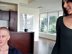 Megan Sage ties up her man as a foreplay before riding him