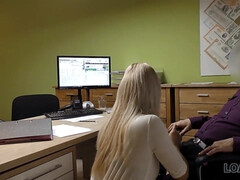 Vorstellungsgespräch, Tussi, Blondine, Geld, Büro, Student, Jungendliche (18+)