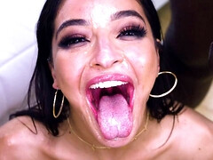 Verga grande, Negro, Mamada, Semen en la boca, Corridas, Corridas faciales, Interracial, Trio