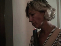 ブロンド, フェラチオ, チェコ, ヨーロピアン, 熟年, 三人