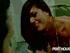 デカチン, フェラチオ, 茶髪の, バック, ラティーナ, 自然山雀, オマンコ, ストリップ