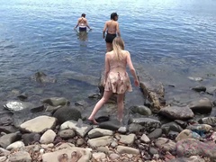 素人, 爸, 露出狂, 彼女, アウトドア, ハメ撮り, のぞき, 濡れ