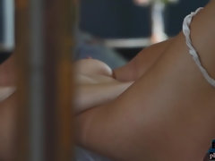 デカパイ, ブロンド, エロ熟女, 淫乱熟女, パンティ, ソフトコア, 一人, オッパイの