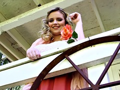 Belleza, Tetas grandes, Rubia, Masturbación, Al aire libre, Solo, Tetas