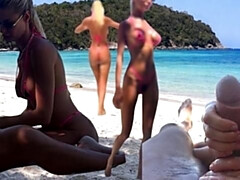 Strand, Blondine, Blasen, Spermaladung, Milf, Öffentlich, Russisch, Ehefrau