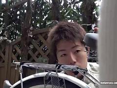 美女, デカパイ, フェラチオ, 茶髪の, 手コキする, 淫乱熟女, 義母, オッパイの