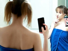 Grote kont, Blond, Pijpbeurt, Hondjeshouding, Handbeurt, Natuurlijke tieten, Gezichtspunt, Tiener