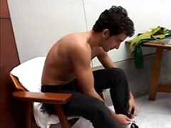 Cute tranny babe sucks dick and gets anal banging